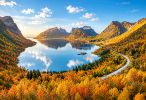 Autumn Fjord Valley Reflections